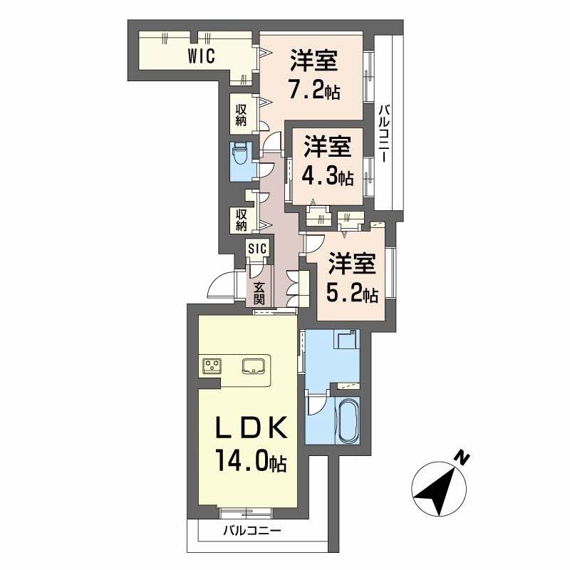 イルマーレ大野城の間取り