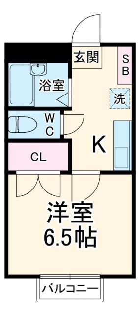 上尾市原市中のアパートの間取り