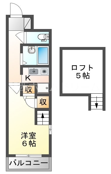 守口市竜田通のマンションの間取り