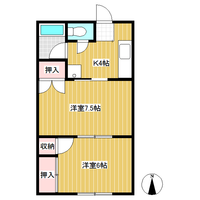 林之郷ハイツの間取り