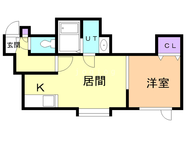 札幌市豊平区西岡四条のアパートの間取り