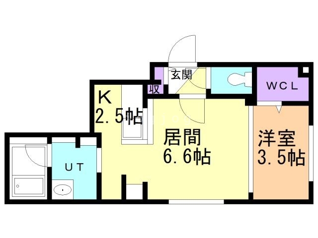 札幌市厚別区大谷地西のマンションの間取り