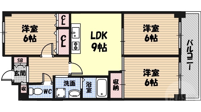 シャトーレイクルイーズの間取り