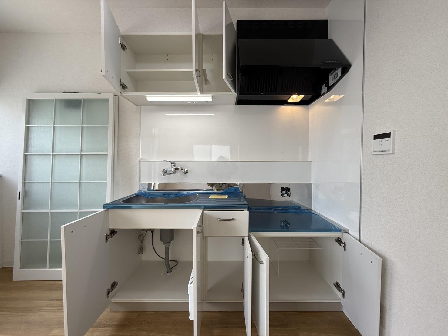 キッチン　２口コンロが設置可能なキッチンです