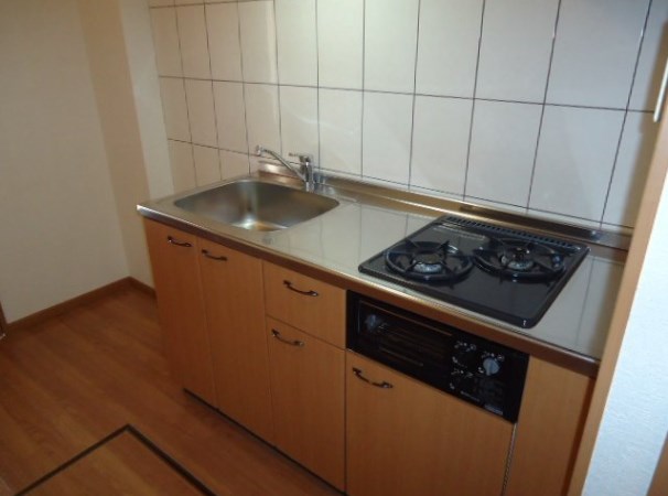 キッチン　ガスレンジは2口です