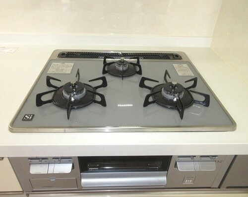 その他設備　３口ガスコンロ、グリル（内装前）