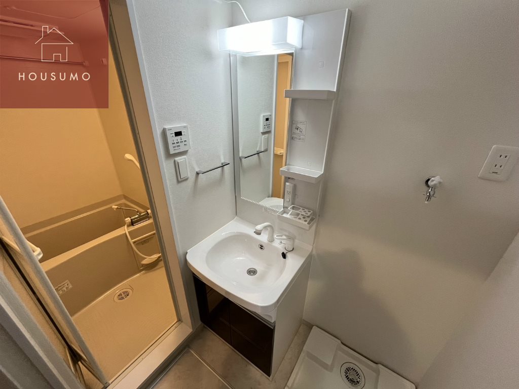 洗面設備　独立洗面化粧台が付いています