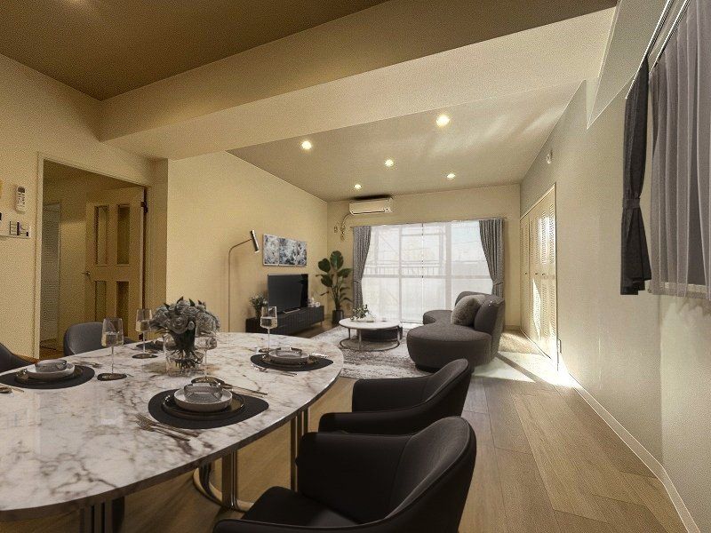 居室・リビング　家具家電配置例