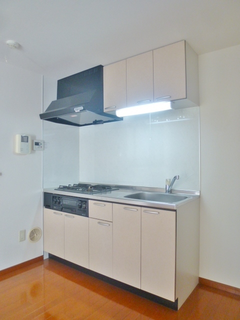 キッチン　ガス２口のシステムキッチン