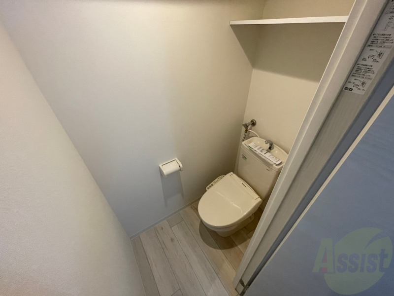 トイレ　ウォシュレット機能がついたトイレ。安心して使用できますね。