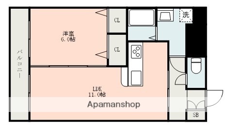 熊本電気鉄道 堀川駅 徒歩18分 4階建 築24年の間取り写真
