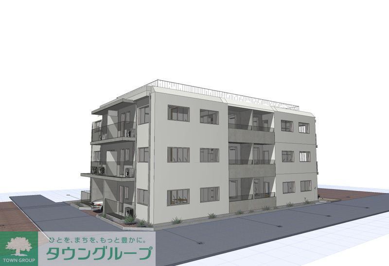 建物外観　※建築中のためイメージパース参考