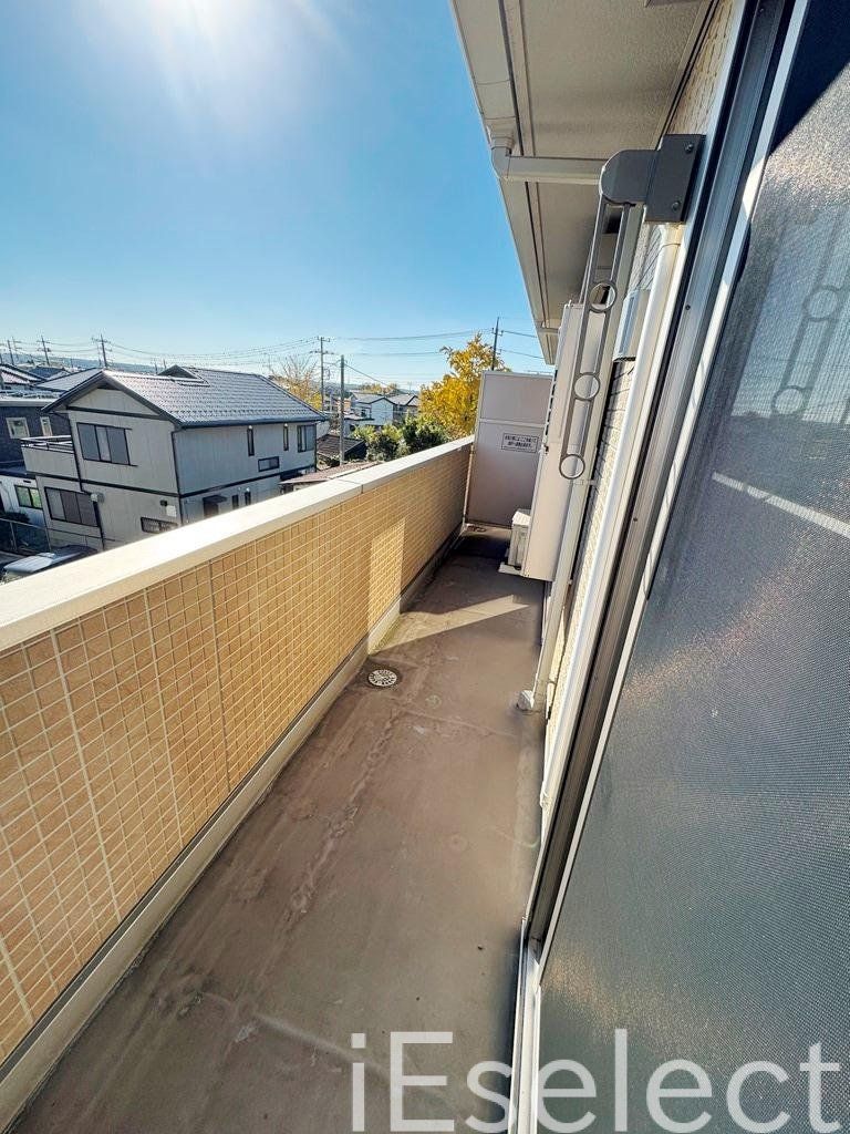 バルコニー　お洗濯物はこちらで