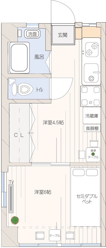 コーポ麹町の間取り写真