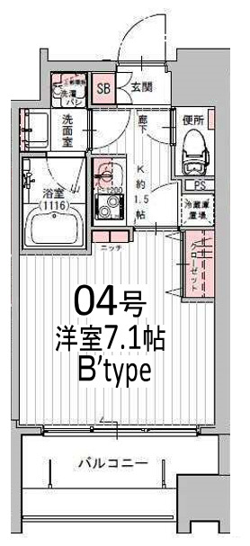 GateCourt Osaka Fukushimaの間取り写真