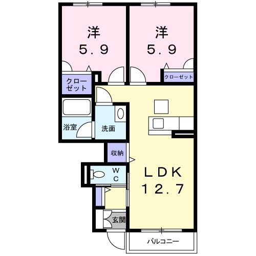 メゾン アルファ A棟の間取り写真