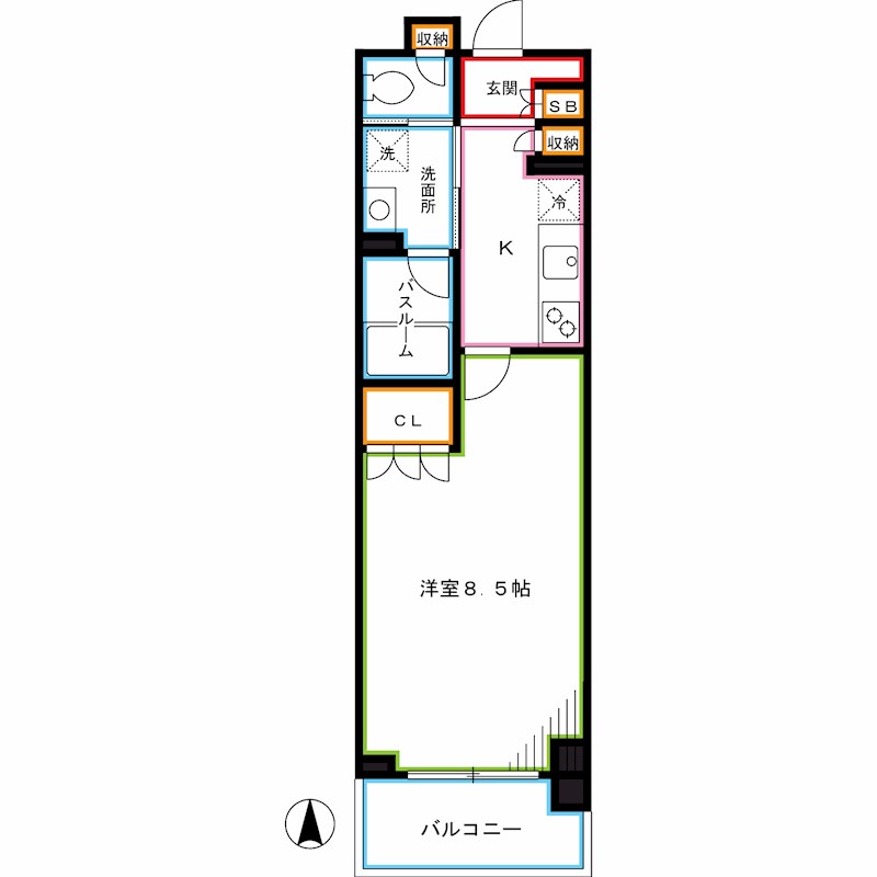 西武新宿線 下落合駅 徒歩5分 7階建 築19年の間取り写真