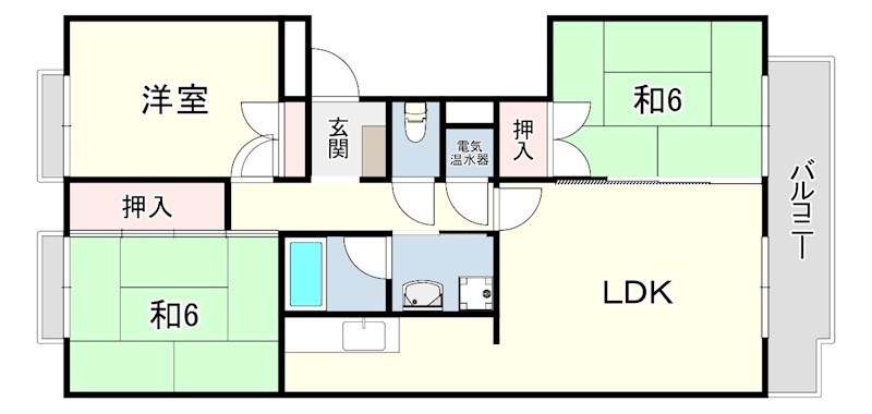ハイツ芦屋の間取り写真