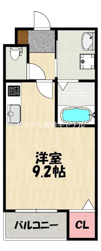 アドバンス香椎参道A棟の間取り写真