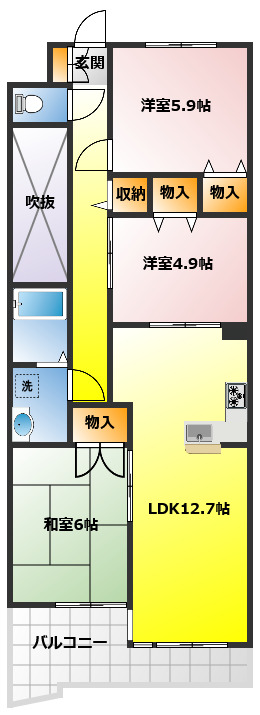 レクセルコスモの間取り写真
