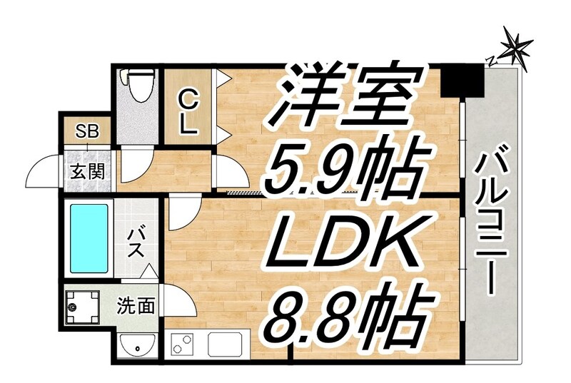 S-FORT福島LaLunaの間取り写真