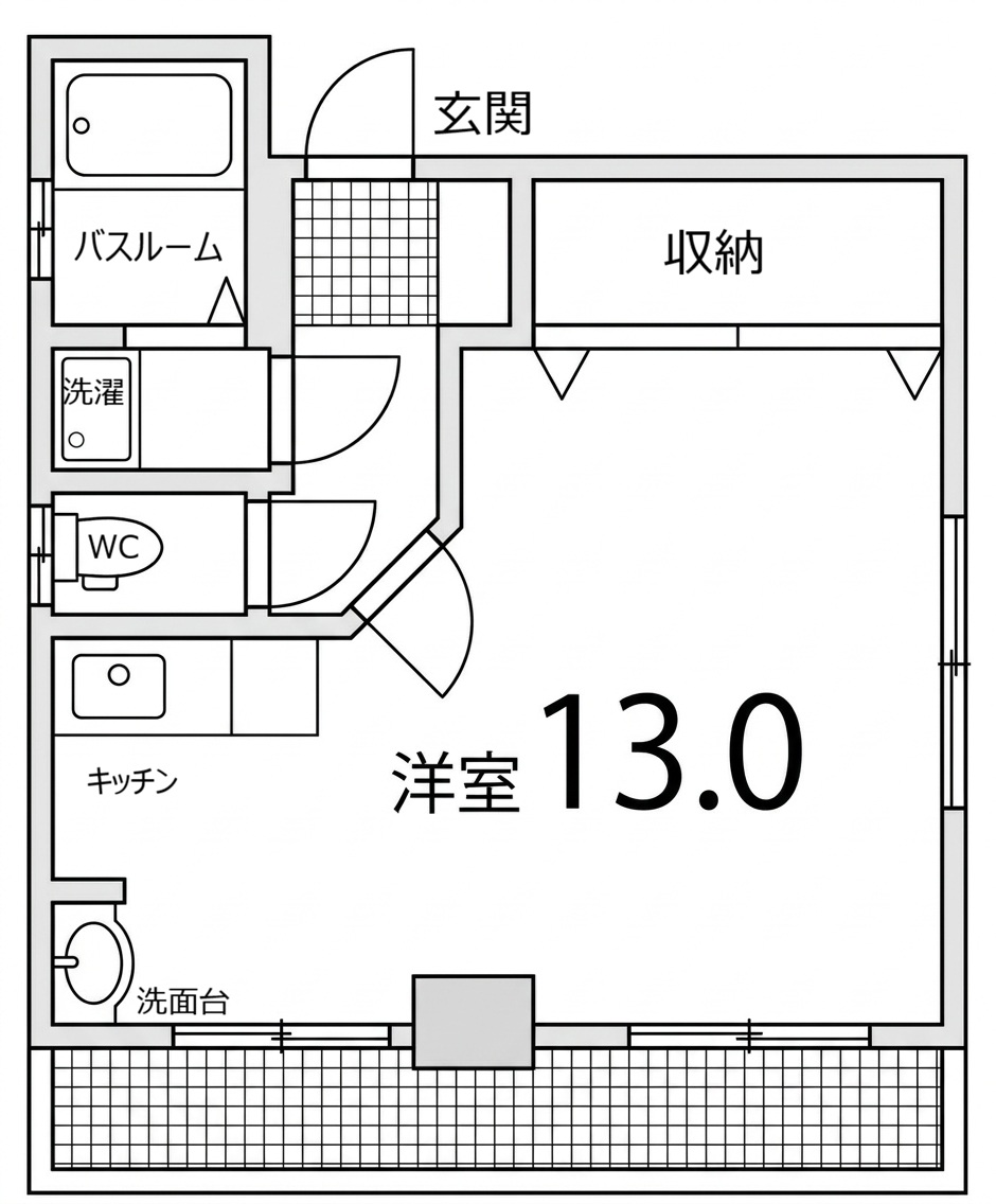 ＪＲ山陽本線 広島駅 徒歩5分 6階建 築53年の間取り写真