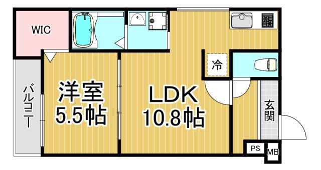 フジパレス阪急塚口ウエスト1番館の間取り写真