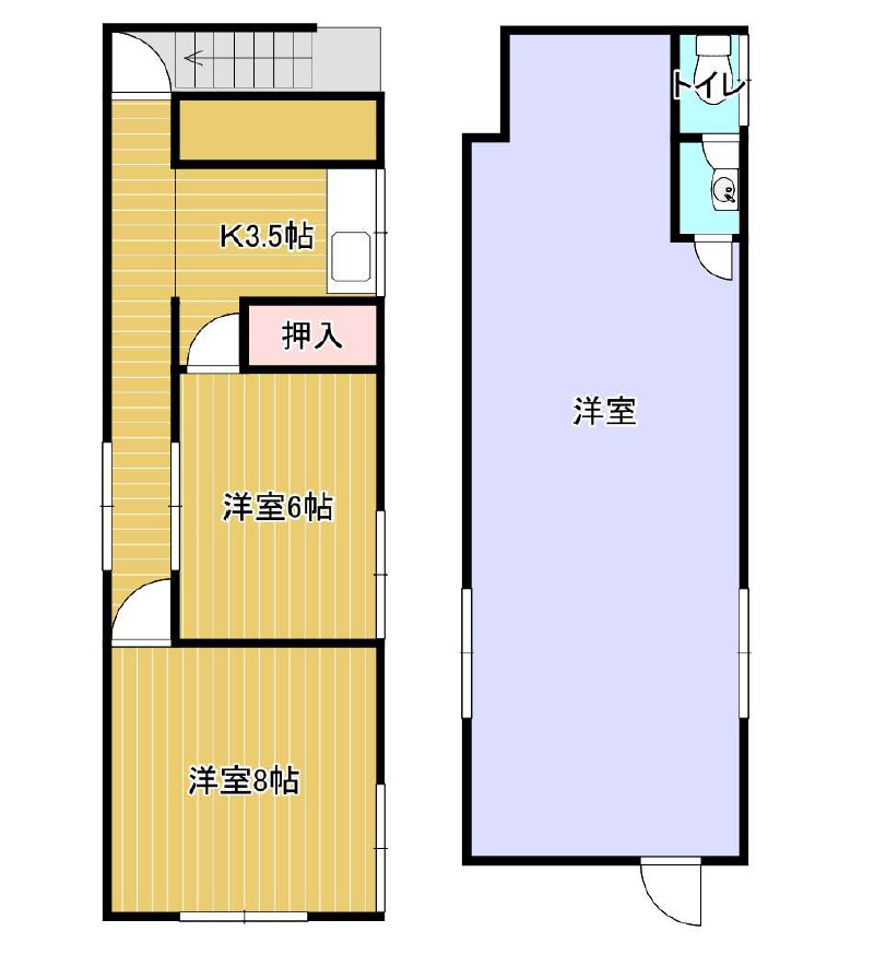 大阪府泉南郡岬町多奈川谷川戸建の間取り写真