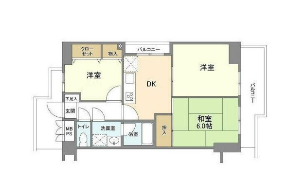ＪＲ京浜東北線 大井町駅 徒歩5分 6階建 築38年の間取り写真