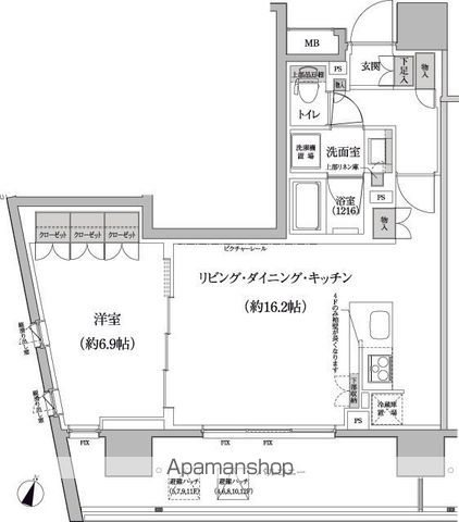 パークハビオ渋谷本町レジデンスの間取り写真
