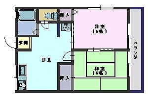 小内コーポ２の間取り