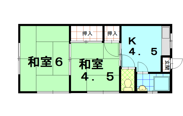 福田アパート_間取り_0