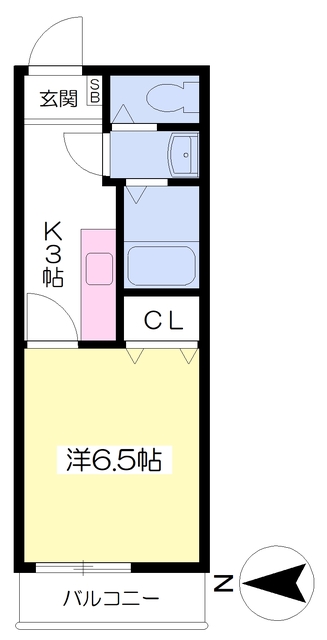 本町シングルスの間取り