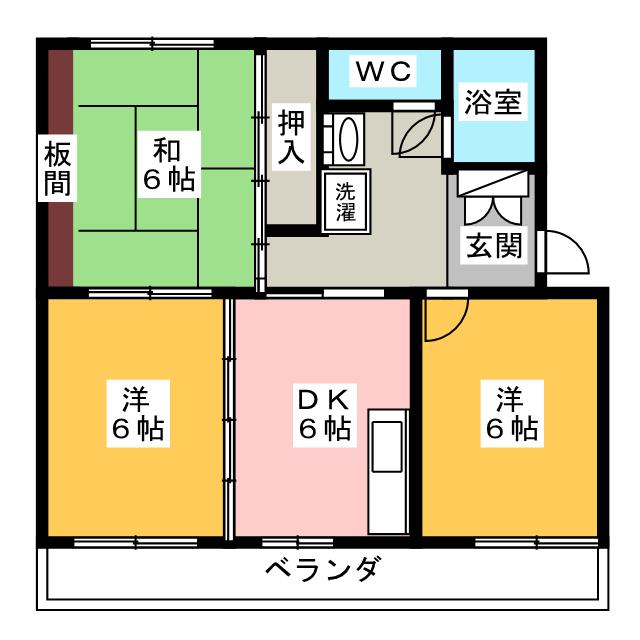 マンションセントラルフジの間取り