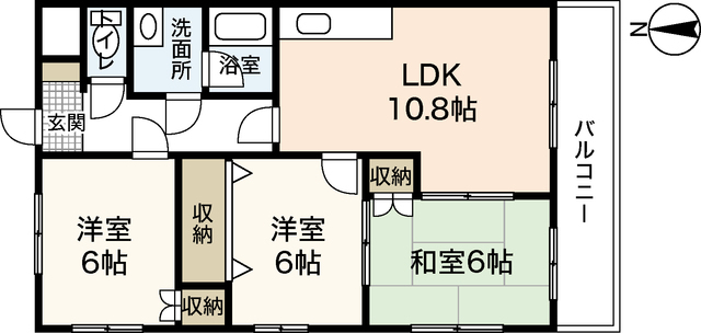 Ｋハイム城南の間取り