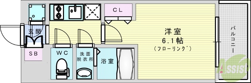 【エスリード大阪シティノースの間取り】