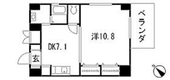 広島市安佐南区西原のマンションの間取り