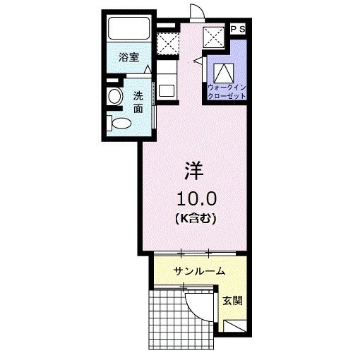 静岡市駿河区小黒のアパートの間取り