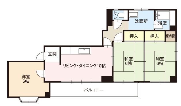 皐月マンションの間取り写真