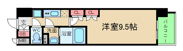 コンフォリア阿波座の間取り