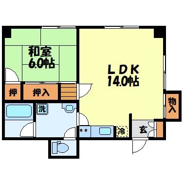 プレジデント長崎（五島町）の間取り