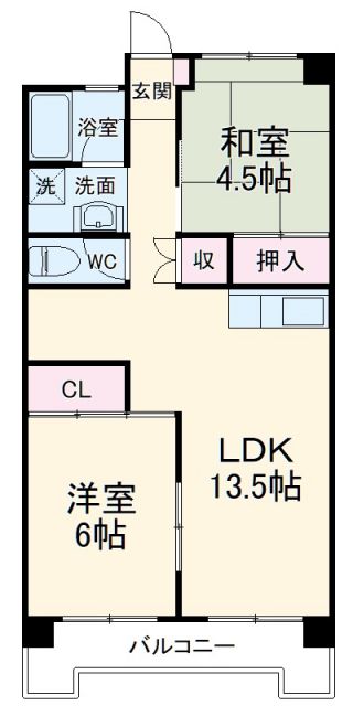 アールイーステージ蟹江の間取り