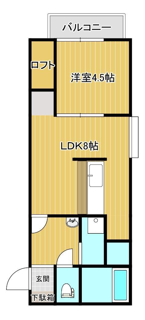 鹿児島市谷山中央のマンションの間取り