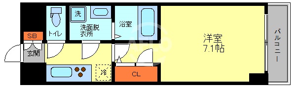 東大阪市西堤のマンションの間取り