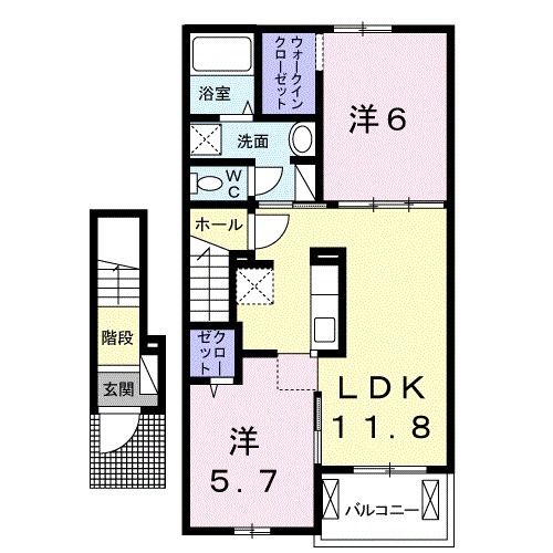 エスペール２１　吉野Ａの間取り