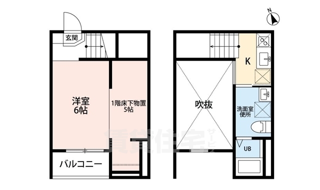 名古屋市熱田区千年のアパートの間取り