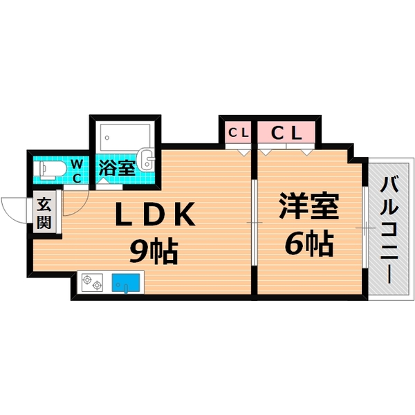 大阪市旭区清水のマンションの間取り