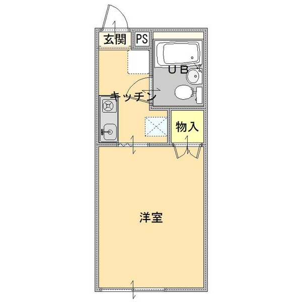 【太田市西新町のアパートの間取り】