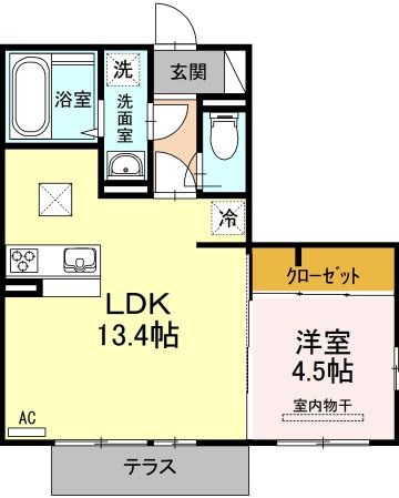 鹿児島市玉里団地のアパートの間取り