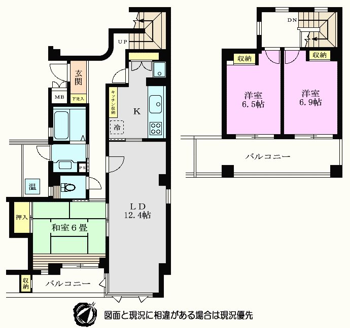 あさかヴィレッジ パティオ棟の間取り